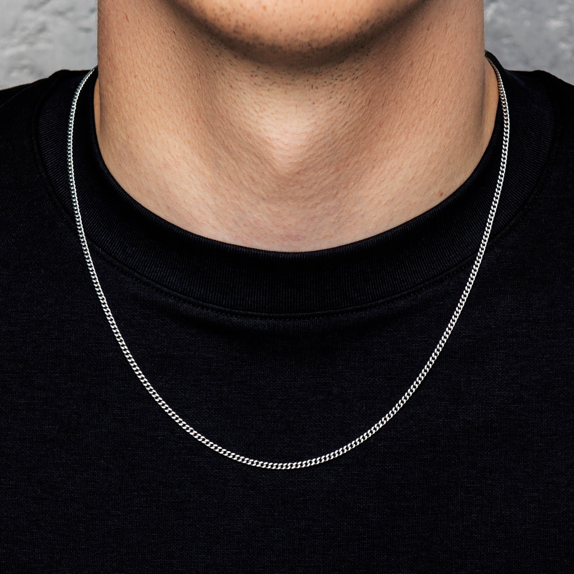 3mm Cuban Link Chain - White Gold