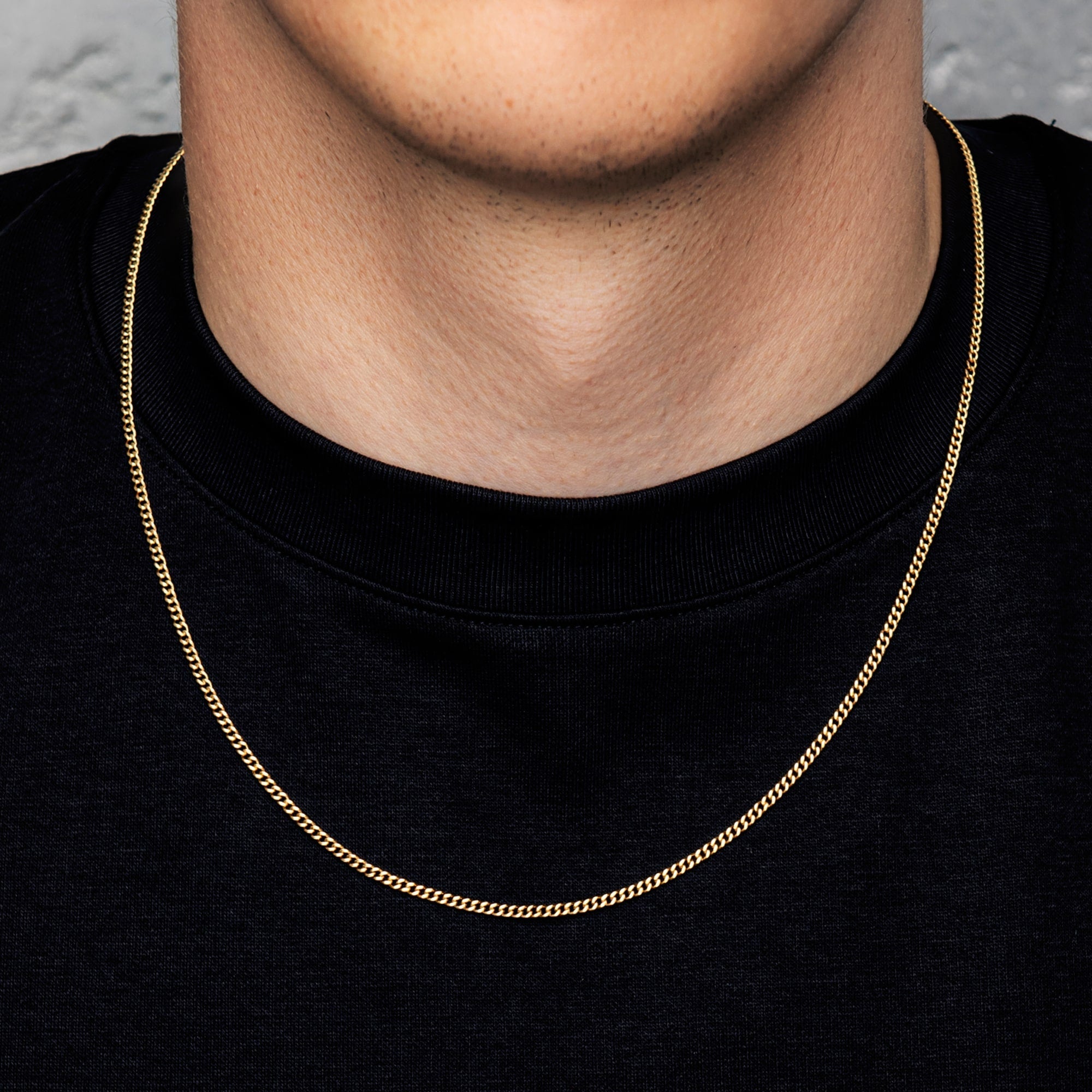 3mm Cuban Link Chain - Gold
